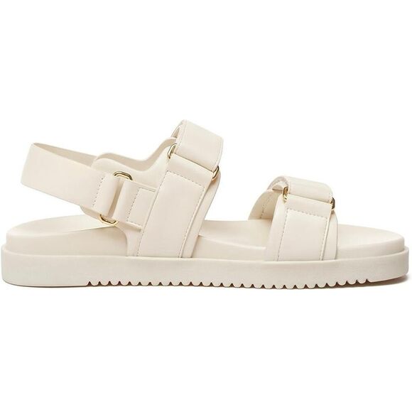 Rihero Women's Flat Adjustable Double Strap Slip on Sandals - Picture 4 of 7